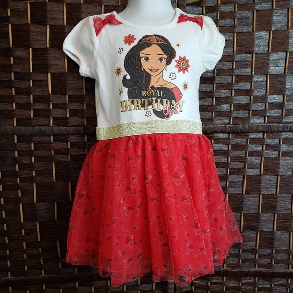 Disney Dresses | Disney Elena Birthday Dress | Color: Red/White | Size: 4tg | Brownpony's Closet